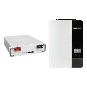 SISTEMA DE ENERGIA DE RESPALDO OFF GRID GROWATT SPF 5Kw + 5Kwh Bat. Litio HOPE Instalado