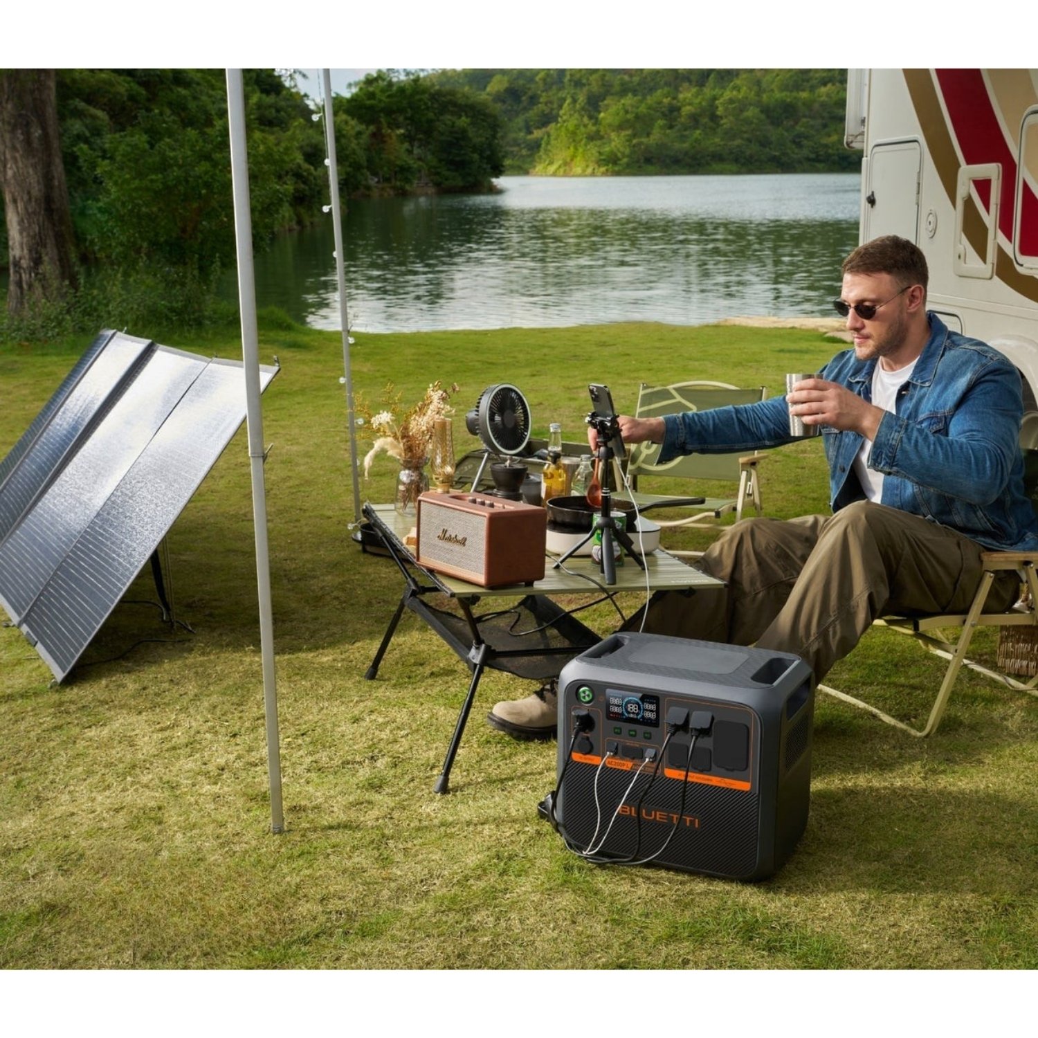 Kit Central de energía de respaldo portatil Bluetti AC50P 700w 500wh Litio + 2x Panel solar 100W - Imagen 6
